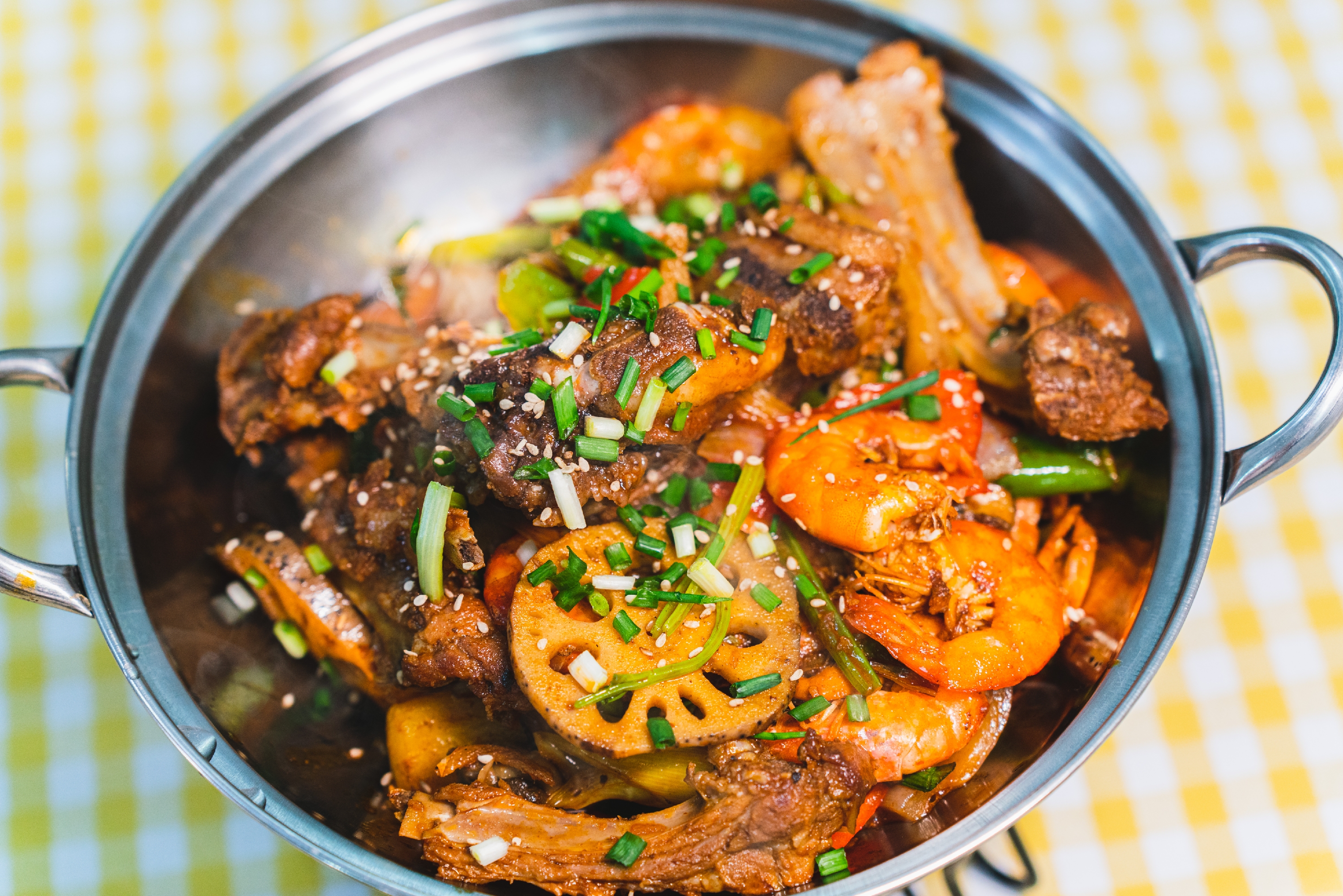 巨好吃的干锅羊排虾🦐